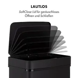 Бак для сміття Klarstein Royal Trash Matte Black (10035365) - мініатюра 8