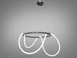 Люстра стельова LED Diasha SY9752-D600BHR Роуплайт, 32W, чорний хром, регульована висота, для коридору та вітальні - мініатюра 2
