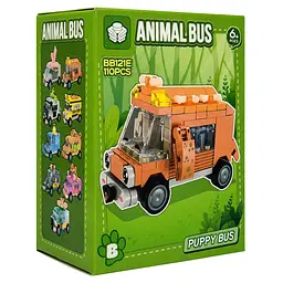 Дитячий конструктор Puppy Bus BB121E-B серії "Animal Bus", 110 деталей