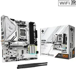 Материнська плата AsRock B850M STEEL LEGEND WIFI (B850M STEEL LEGEND WIFI) (Socket AM5, AMD B850, Micro-ATX) - мініатюра 5
