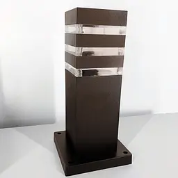 Вуличний ліхтар-стовп в корпусі кольору Coffee 30 см | Line F | Арт. 8024 30CM CF (стовп) - мініатюра 2
