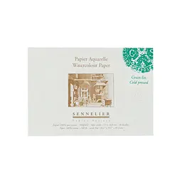 Склейка для акварелі Sennelier, 20 аркушів, холодне пресування, 300 г/м, 21x14,8 см