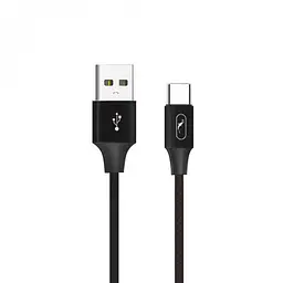 Кабель SkyDolphin S55T Neylon USB - USB Type-C (M/M), 1 м, Чорний (SDUSB-000436)