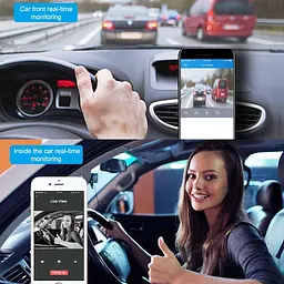 Автомобільний відеореєстратор з 4G + WIFI + GPS Jimi JC400 з передачею відео через інтернет (внутрішня камера винесена на дроті) (100691) - мініатюра 6