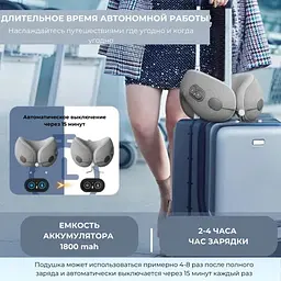 Масажна подушка для шиї з підігрівом - мініатюра 4