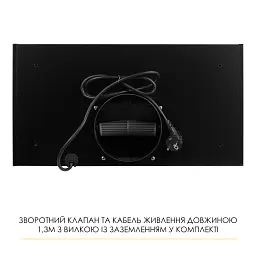 Витяжка повновбудована Weilor Luna Wbg 58 Black - мініатюра 10