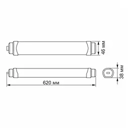 Світильник лінійний Videx LED 18W 0.6М IP65 5000K магістральний білий (VL-BNWL-18065) - мініатюра 3