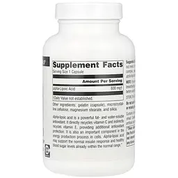 Альфа-ліпоєва кислота Source Naturals Alpha Lipoic Acid 600 мг 120 капсул - мініатюра 2