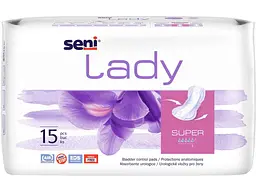 Прокладки урологічні SENI 15шт Lady Super 5 краплі