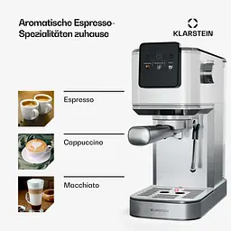 Кавоварка Klarstein SteelPresso Slim 1350 W 20 бар (10046328) - мініатюра 3