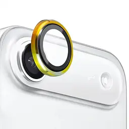 Захисне скло Metal Classic на камеру (у упак.) для Apple iPhone 17 Air (6.5) Бузковий / Rainbow - мініатюра 6