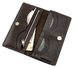 Чоловічий шкіряний портмоне GRANDE PELLE 19,5х10х2,5 см acs0024468 - мініатюра 5