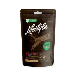 Ласощі для котів, м'ясо кролика з чорницею, Nature's Protection Lifestyle Rabbit with Blueberries, 75г