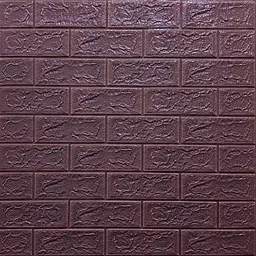 3D панель Sticker Wall самоклеюча цегла баклажан-кава 700х770х5мм 018-5 SW-00000085