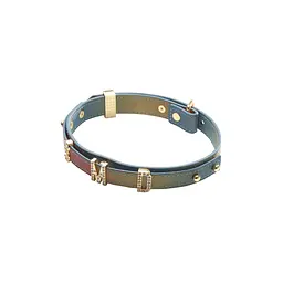Нашийник LOCKINK Multi-color DIY Alphabet Collar, мультиколір, штучна шкіра, букви зі стразами - мініатюра 4