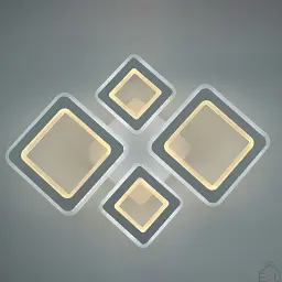 Смарт люстра керована світлодіодна OVAL RGB 110 Bт 5S 550x520x75 мм Біла ESLLSE - мініатюра 6