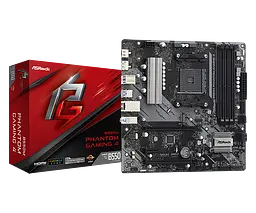 Материнська плата ASRock B550M Phantom Gaming 4 Socket AM4 (B550M PHANTOM GAMING 4)