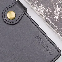 Шкіряний чохол-книжка GETMAN Gallant (PU) для Xiaomi Redmi 14C / Poco C75 Чорний - мініатюра 4