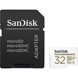 Карта пам'яті SanDisk microSDHC 32GB UHS-I Max Endurance U3 V30 R-100MB/s + SD Adapter (SDSQQVR-032G-GN6IA) [174431]