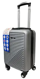 Валіза Easy Move 002 міні XS 40x30x20 см, ABS, 4 колеса, кодовий замок, 20 л, Срібний