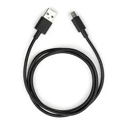 Дата кабель USB 2.0 AM to Type-C PVC 1m black Vinga (VCPDCTC1BK) - мініатюра 1