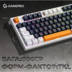 Клавіатура GamePro MK180 Hot-Swap Red Swich RGB USB White (MK180W) [121470] - мініатюра 12