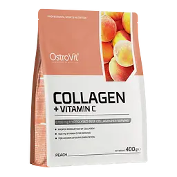 Для суглобів та зв'язок OstroVit Collagen + Vitamin C Peach 400 г