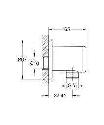 Підключення для душового шлангу Grohe QuickFix Vitalio Universal 26963001, Хром - мініатюра 5