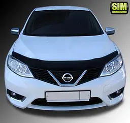 Дефлектор капоту мухобійка для NISSAN TIIDA 2015-