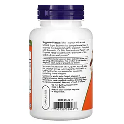 Натуральна добавка NOW Super Enzymes, 90 капсул - мініатюра 3