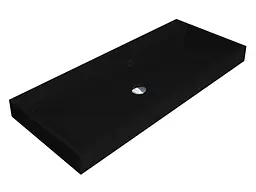 Умивальник Miraggio VARNA 1000 BLACK (0002613) Mirasoft, Матовий, Накладний/Врізний, Чорний - мініатюра 1