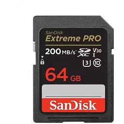 Карта пам'яті SanDisk 64GB SD class 10 UHS-I U3 V30 Extreme PRO (SDSDXXU-064G-GN4IN)