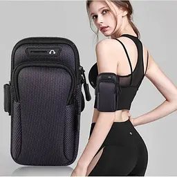 Чохол на руку Primo Sport універсальний спортивний для телефона до 6.5" Black - мініатюра 2