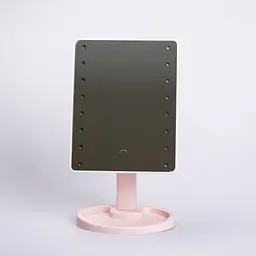 Косметичне дзеркало з LED-підсвіткою 16 світлодіодів, рожевий Yiwu HP-10-3AP - мініатюра 2