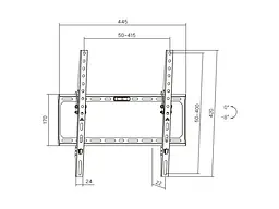 Настінне кріплення AGN 75-440T 32-75 Black (75-440T) - мініатюра 5