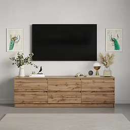 Тумба під телевізор MebelStar Нео 6Ш 180x43x53 см Дуб тахо (MBS-1297) - мініатюра 2