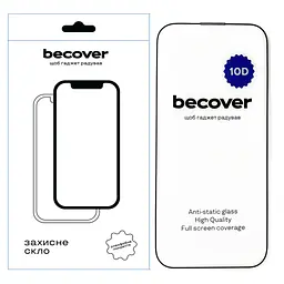 Скло захисне BeCover Apple iPhone 14 Pro Max 10D Black (711328) - мініатюра 1