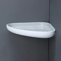 Полиця кутова МВМ My Home BP-26 клейка біла з сірим (BP-26 WHITE/GRAY) - мініатюра 3