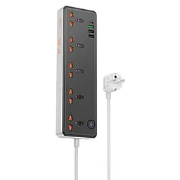 Мережевий подовжувач Hoco AC14A Rico 5-position socket (PD30W/1C3A) Black (6942007607179)