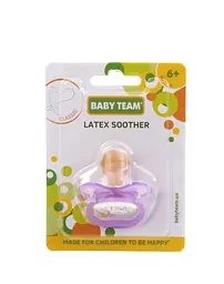 Пустушка латексна класична 6+ Baby team Фіолетовий - мініатюра 4