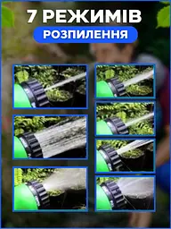 Садовий шланг поливальний, що розтягується, з пістолетом 49 м синій (1000305691) - мініатюра 5