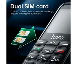 Мобільний телефон Hoco 1385 Dual SIM Easy Mobile Phone - мініатюра 8