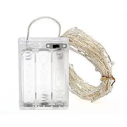 Світлодіодна гірлянда SunLamp Крапля Роси 100 LED 10 м тепле біле світло батарейки 3АА - мініатюра 4