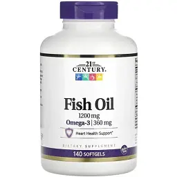 Омега-3 21st Century Fish Oil 1200 mg 140 softgels