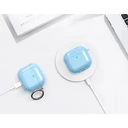 Чохол AhaStyle Transparent TPU Silicone Case для AirPods 4 Blue [133820] - мініатюра 4