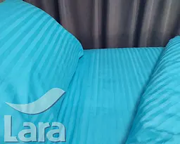 Постільна білизна LARA сатин-страйп Blue Radiance d13106s сімейна - мініатюра 4