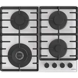 Варильна поверхня Gorenje газова на склі, 60см, чавун, білий