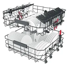 Посудомийна машина Whirlpool WIC 3C34 PFE S вбудована 60см - мініатюра 8