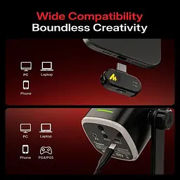 Мікрофон Maono PD100W Black (G-000004382) - мініатюра 4