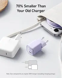 Мережевий зарядний пристрій PowerPort 511 Nano III - 30W USB-C White Anker teh0022016 - мініатюра 5